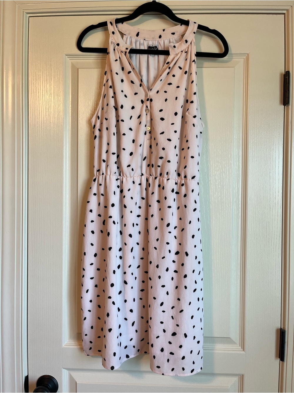 Mud Pie Teagan blush black polka dot | Large